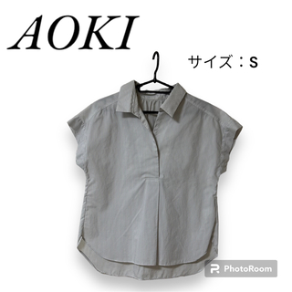 アオキ(AOKI)のアオキ ブラウス シャツ オフィスカジュアル(シャツ/ブラウス(半袖/袖なし))
