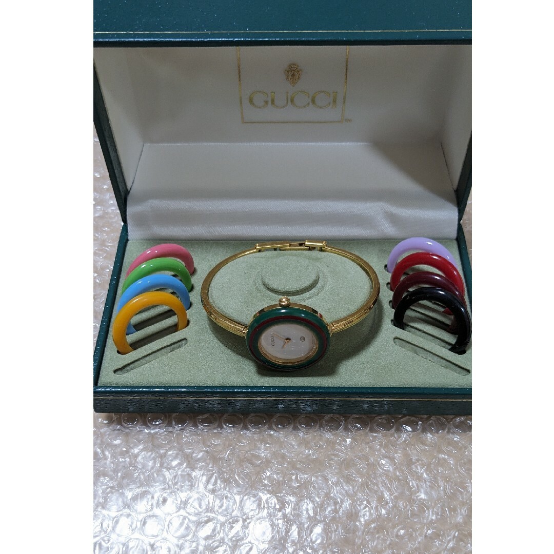 Gucci - グッチ チェンジベゼル 9色 電池交換済み 時計 レディース