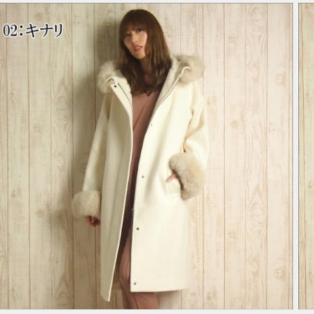 上品 GRACE CONTINENTAL ルーズファーフードコート レア!☆グレース