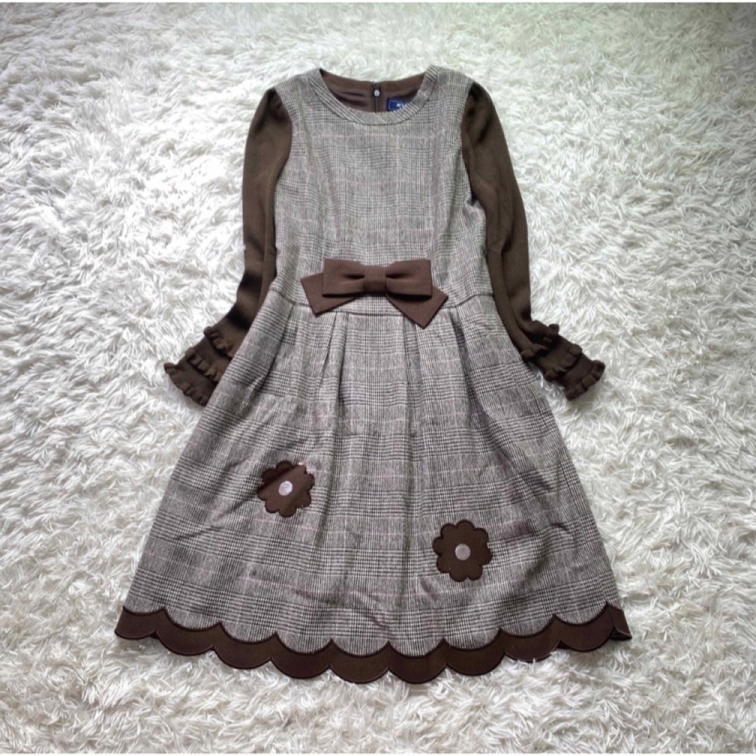 極美品✨エムズグレイシー ワンピース 花柄 カメリア 秋服 スパンコール 冬服