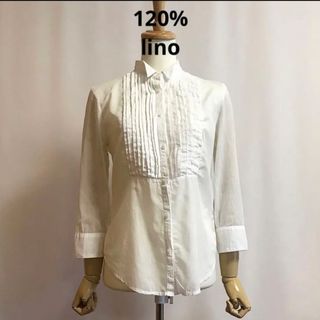 ハヤクニジュッパーセントリノ(120% LINO)の120％ lino ウイングカラーピンタック 7分袖シャツ(シャツ/ブラウス(長袖/七分))