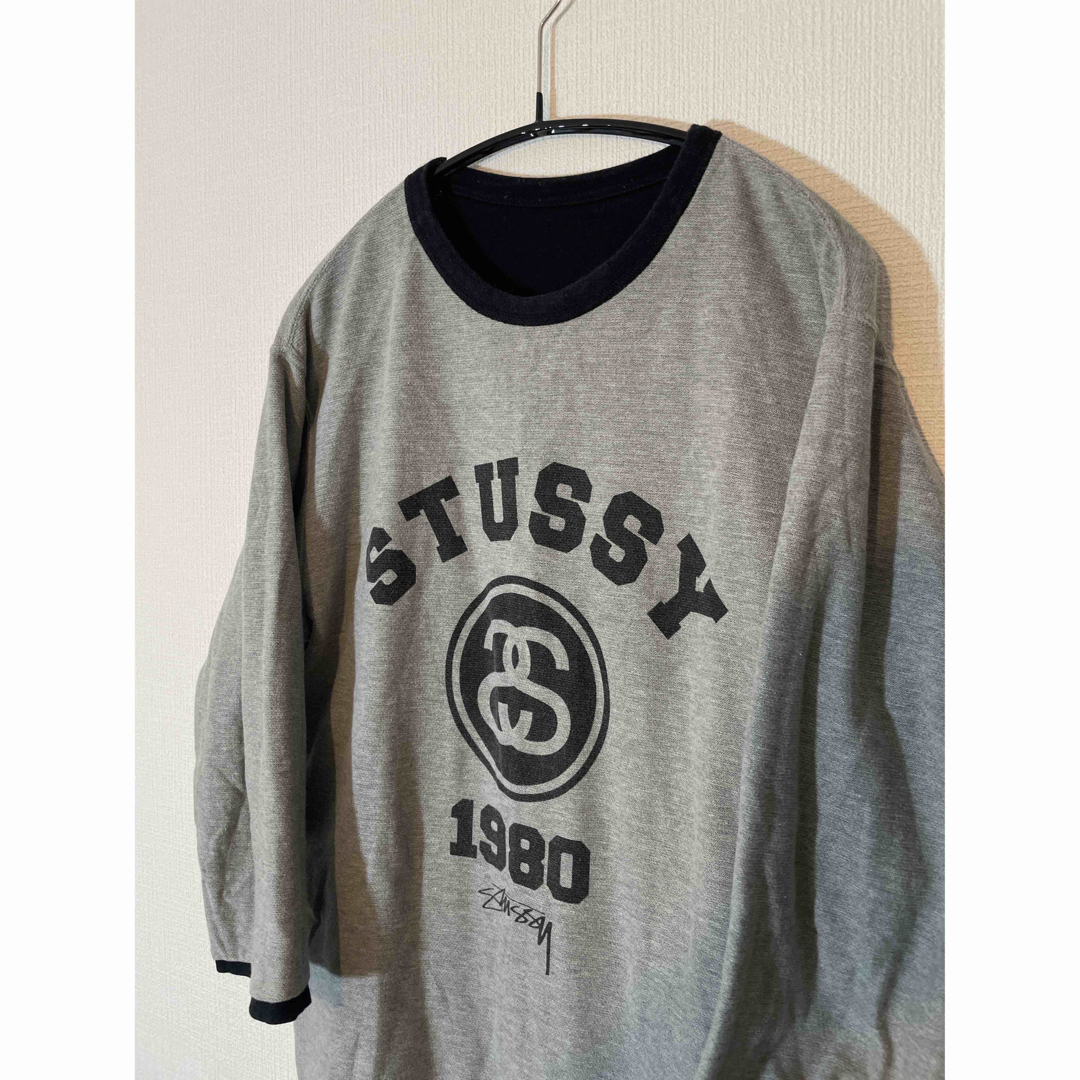 STUSSY(ステューシー)のSTUSSY 00s初期 SSロゴ リバーシブル スウェット 7分袖 メンズのトップス(Tシャツ/カットソー(七分/長袖))の商品写真