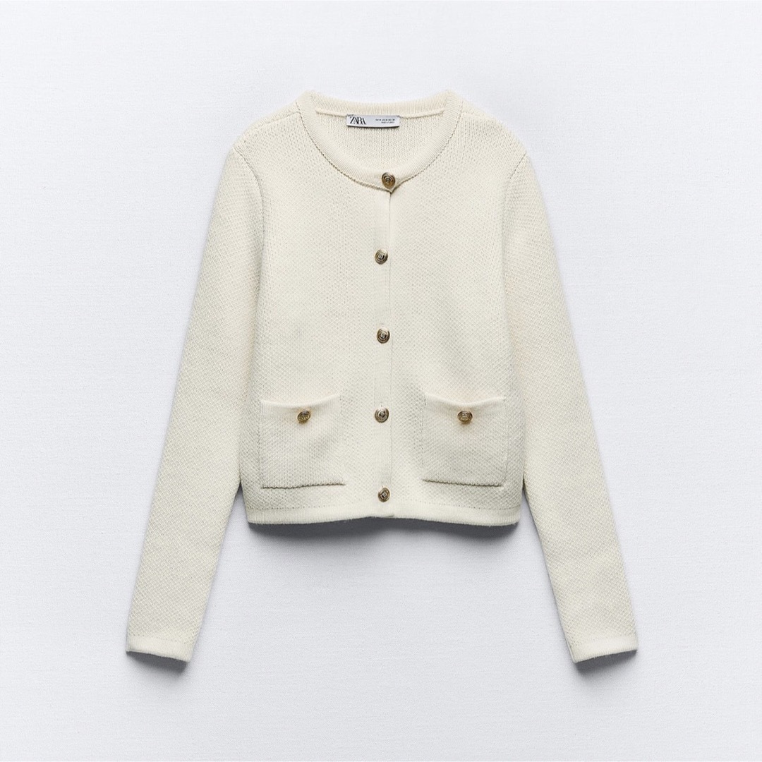 ZARA - 完売品!!【タグ付き新品】ZARA ザラ ゴールドボタン ニット