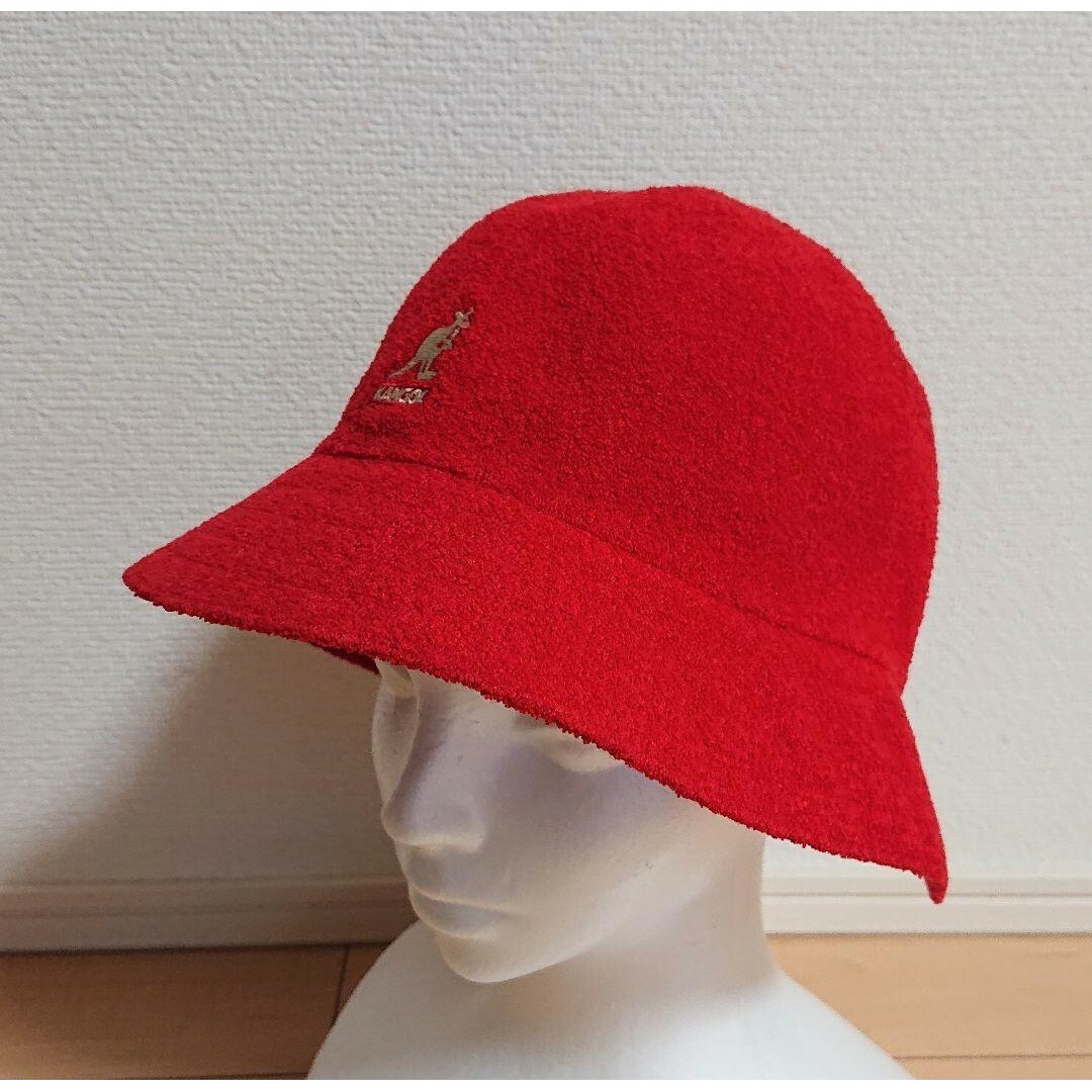 M 美品 KANGOL Bermuda Casual バケットハット 赤