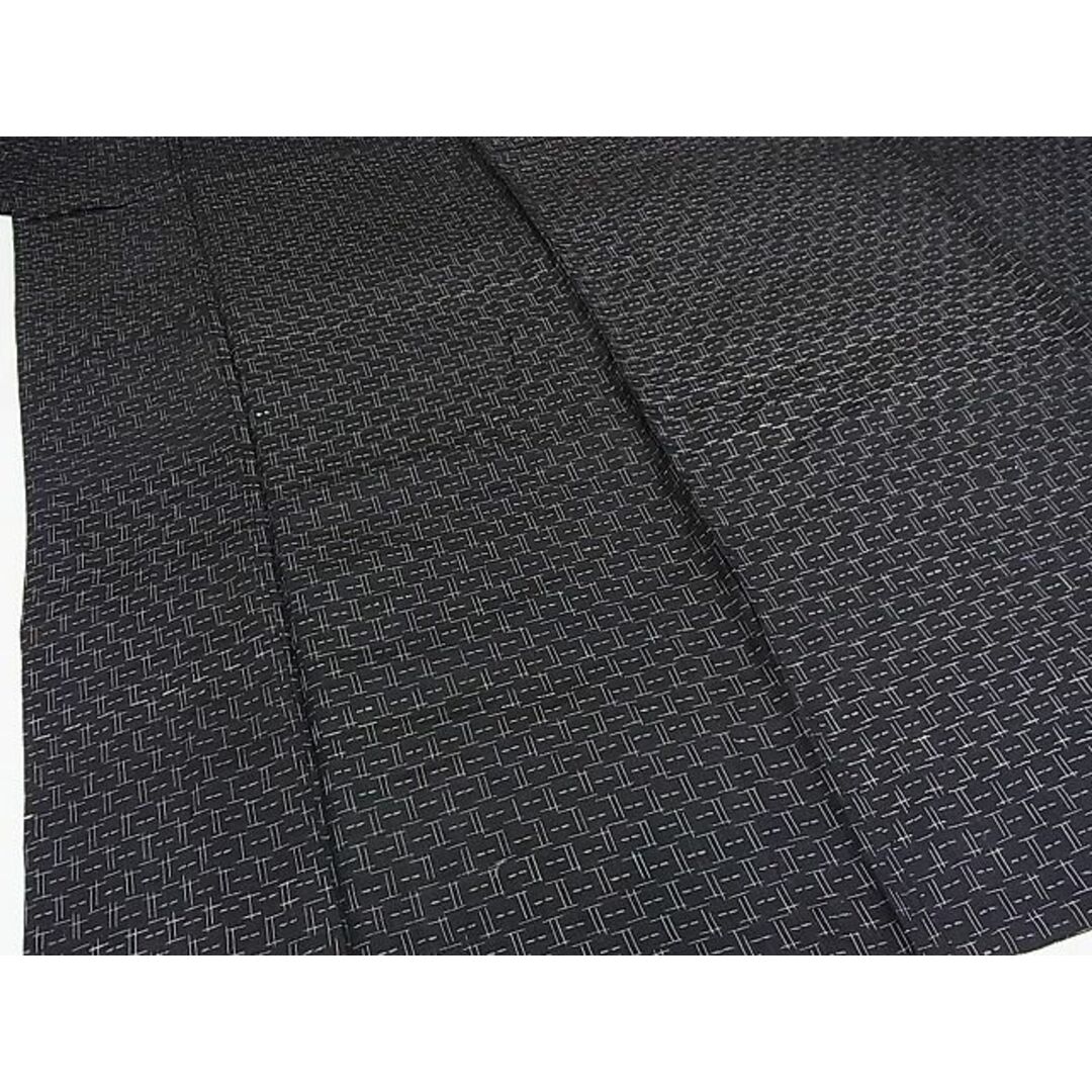 平和屋-こころ店□夏物 小紋 変わり格子 着丈149cm 裄丈62cm 正絹 逸品 ...