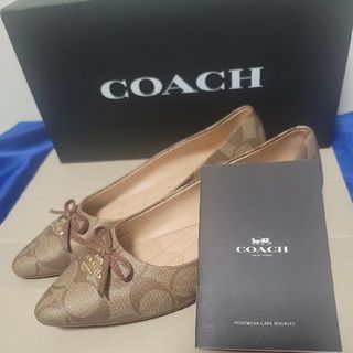 新品 6.5/23.5/37 COACH コーチ バレエシューズ