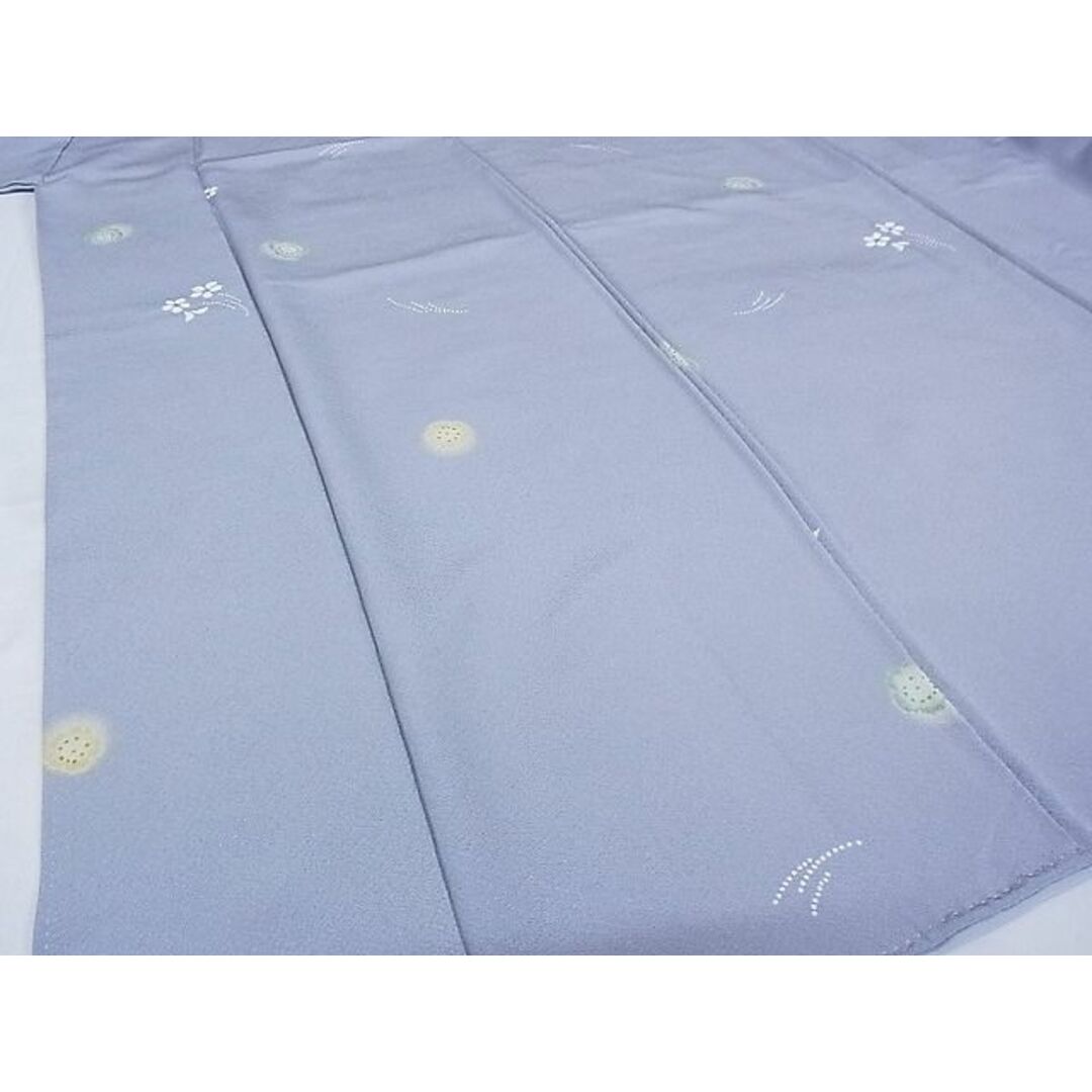 平和屋-こころ店■上質な小紋 舞花文 金彩 着丈161cm 裄丈64cm 正絹 逸品 A-ja4359