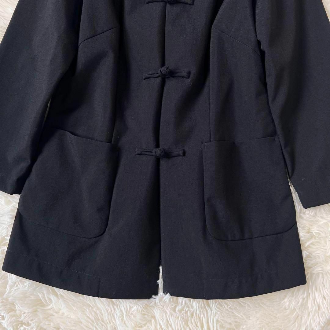 COMME des GARCONS マオカラー チャイナ ジャケット ブラック-
