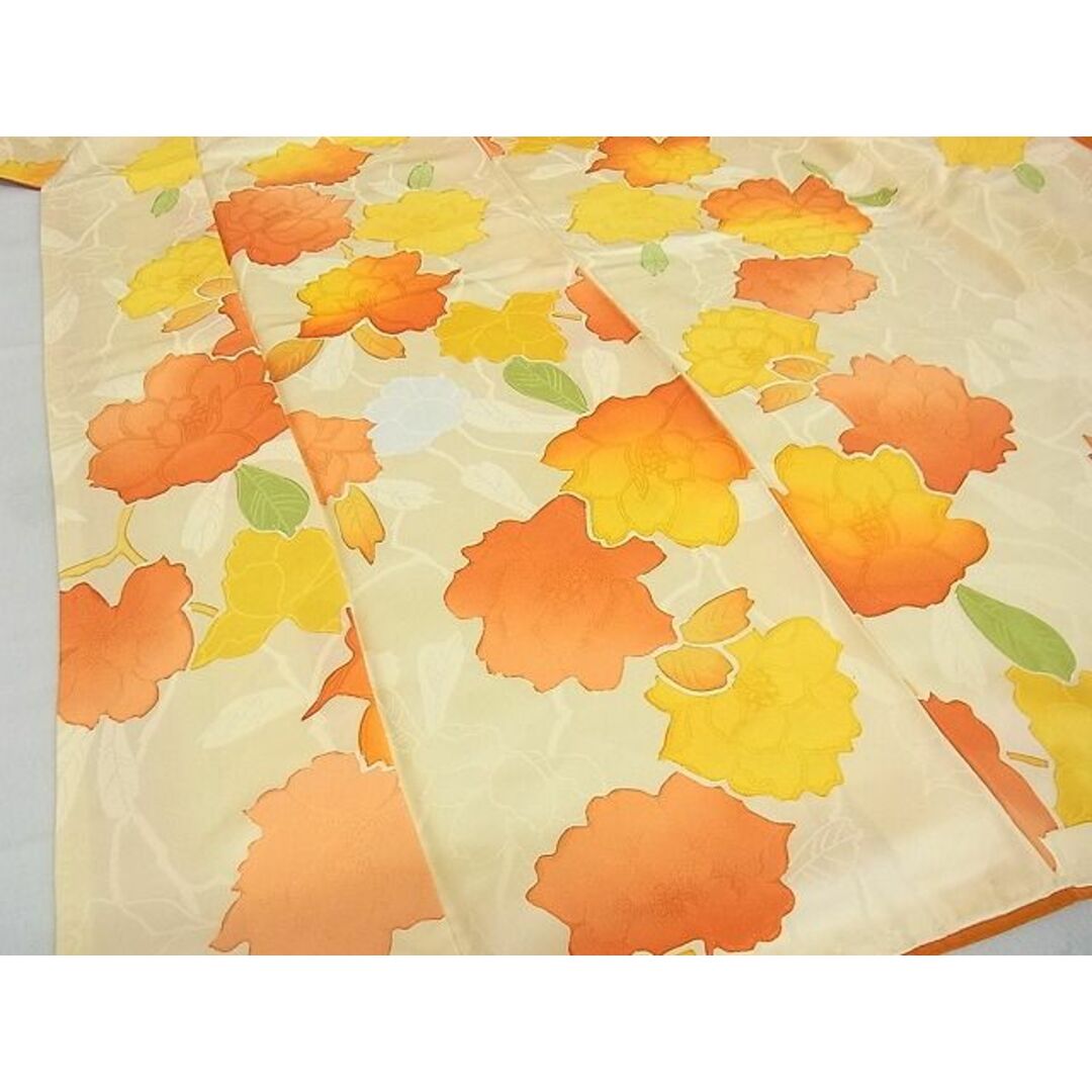 平和屋-こころ店■上質な小紋 地紋起こし 草花文 着丈157cm 裄丈64cm 正絹 逸品 A-ja4451