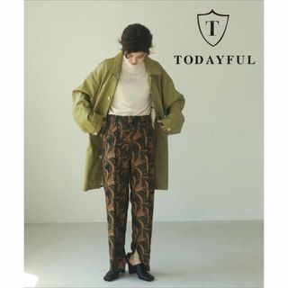 トゥデイフル(TODAYFUL)の【送料無料】TODAYFUL ジャガードスリットトラウザーズ size36(カジュアルパンツ)