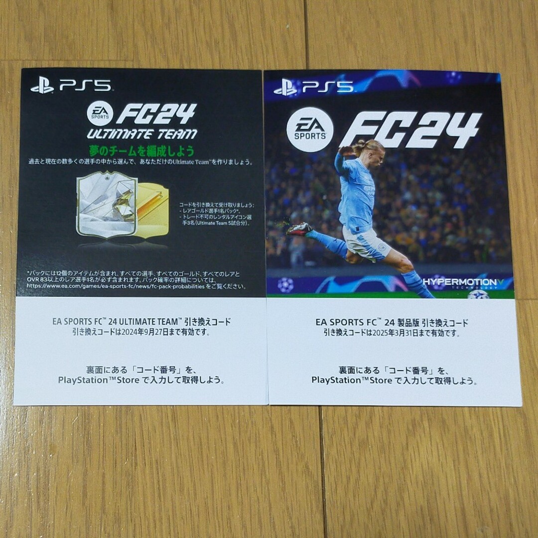 ps5   FC24 特典コード未使用