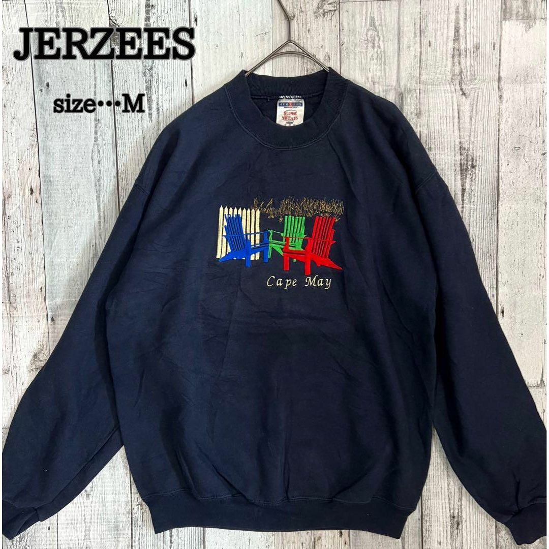 80s USA製 ビッグサイズ JERZEES 襟付き スウェット ゆるだぼ