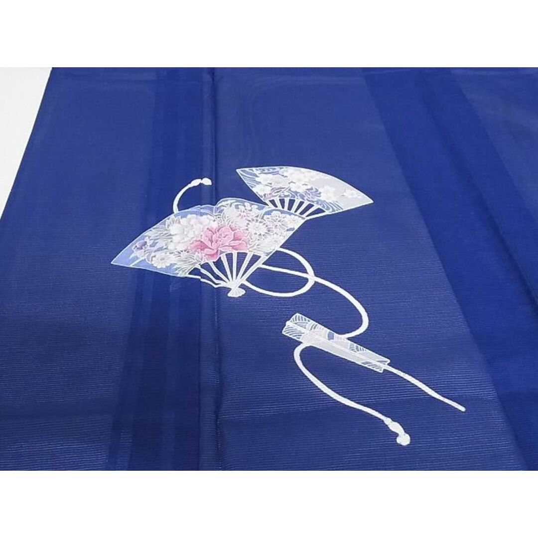 平和屋-こころ店■夏物 訪問着 絽 扇面花文 着丈150.5cm 裄丈63.5cm 正絹 逸品 A-ma6737