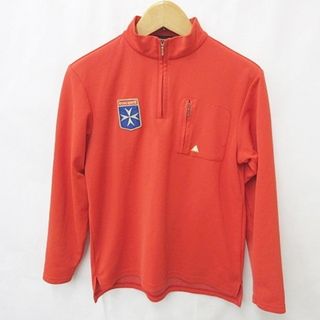 ルコックスポルティフ(le coq sportif)のルコックスポルティフ シャツ ゴルフ 長袖 ハーフジップ オレンジ 赤 M(ウエア)