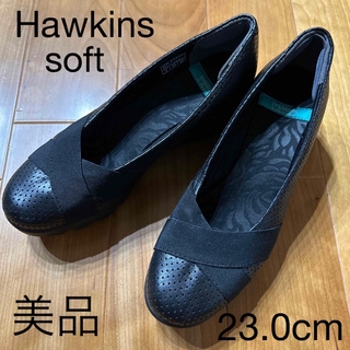 ホーキンス(HAWKINS)のレディース　美品　ホーキンス　ブリリアント　厚底パンプス　ブラック　23.0cm(ハイヒール/パンプス)