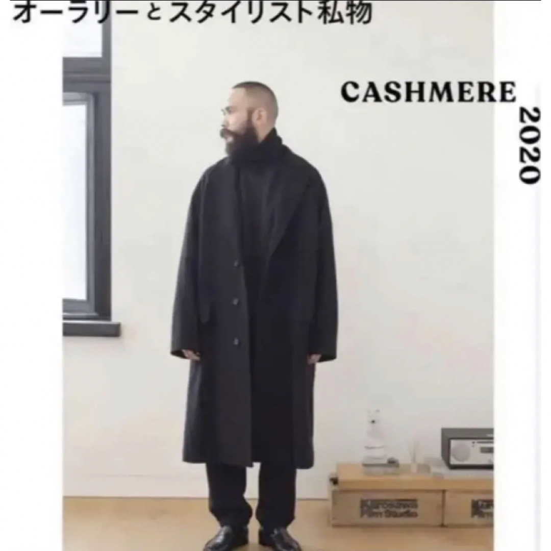 オーラリー　カシミヤ　ウール　チェスターコート　ネイビー　18aw 希少　3