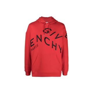 ジバンシィ(GIVENCHY)のジバンシー GIVENCHY ロゴパーカー フーディー レッド オーバーサイズ赤(パーカー)