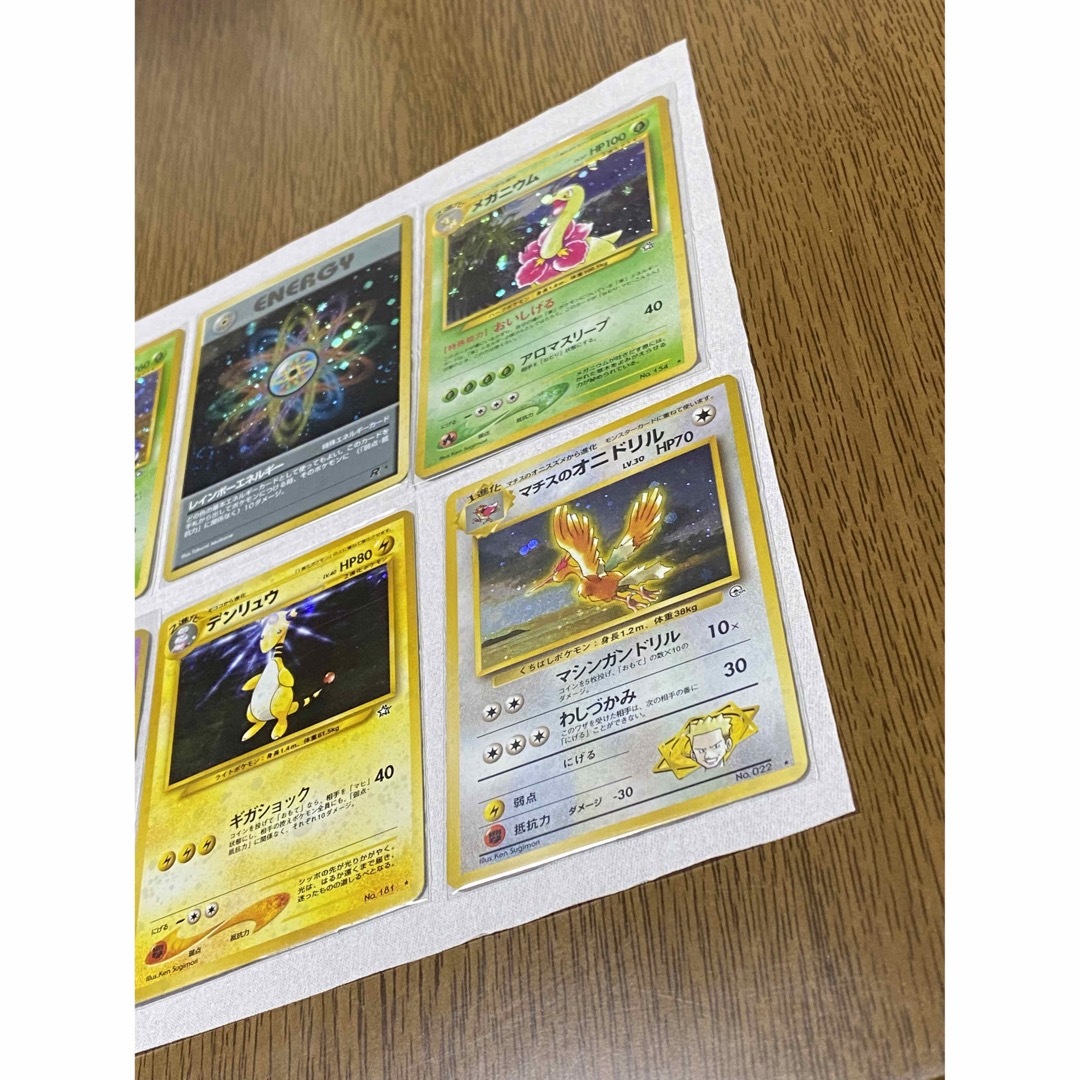 旧裏ポケモンカード フーディン デンリュウ メガニウム 全面ホロ 渦巻