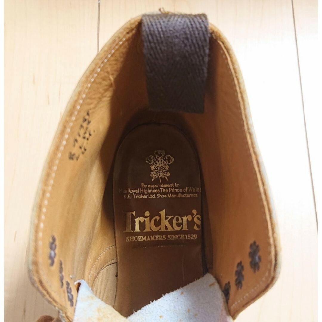 Trickers(トリッカーズ)の22.5 美品 Tricker’s カントリーブーツ ウイングチップ メダリオン レディースの靴/シューズ(ブーツ)の商品写真