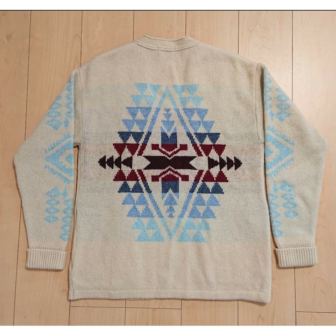 S 美品 PENDLETON ネイティブ ニット カーディガン ベージュ