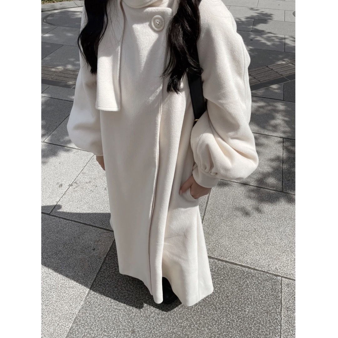 新品未使用muguet stand collar long coat IVORY 7