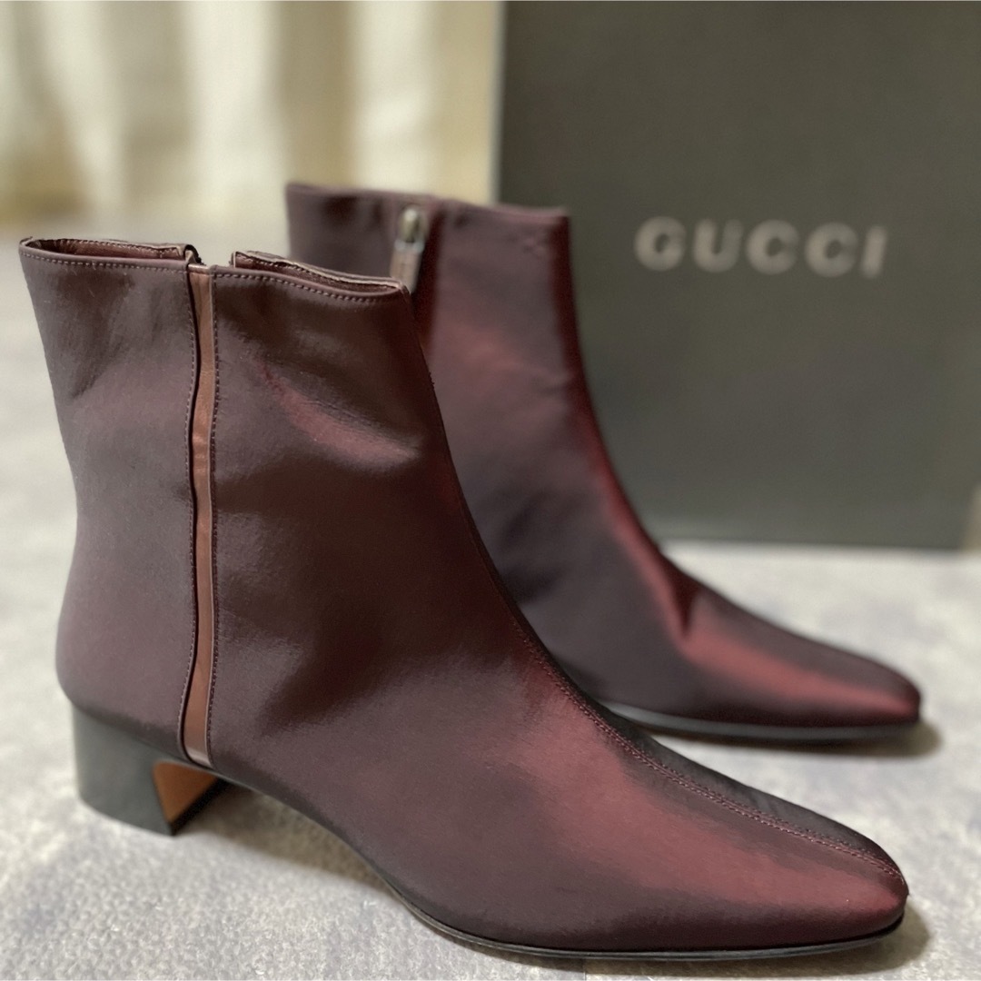 Gucci - GUCCI ヴィンテージ サテン ブーツ ハイブランドの通販 by xxx