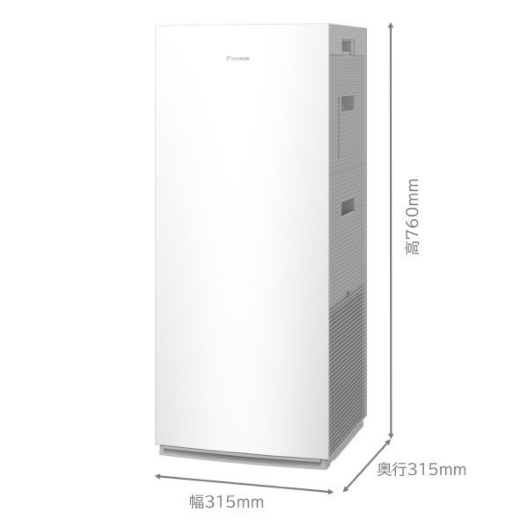 DAIKIN(ダイキン)の 加湿空気清浄機 ホワイト MCK70YBK-W 適用畳数：31畳  スマホ/家電/カメラの生活家電(空気清浄器)の商品写真