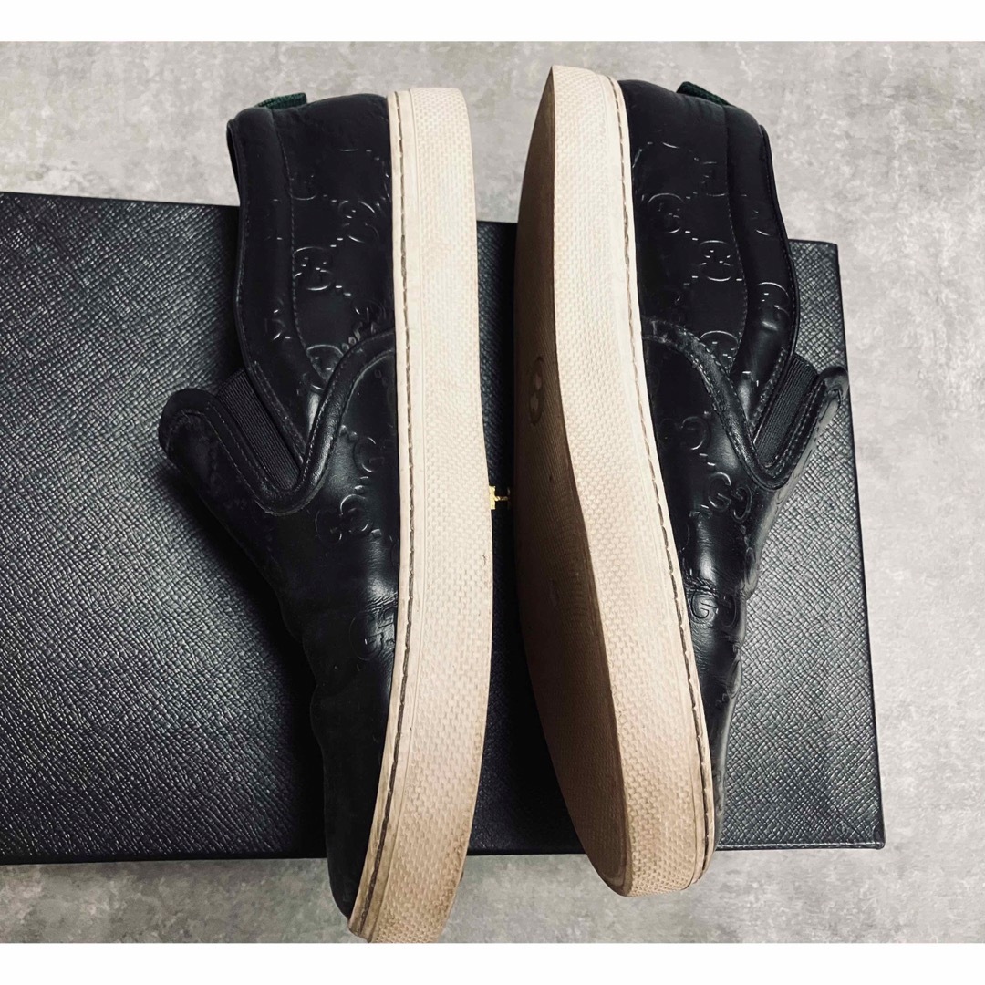 Gucci(グッチ)のグッチ GUCCI スニーカー 靴 レザースリッポン シマシェリー 26.5cm メンズの靴/シューズ(スニーカー)の商品写真