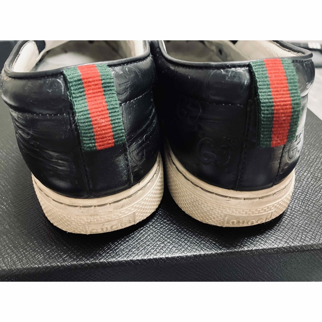 Gucci(グッチ)のグッチ GUCCI スニーカー 靴 レザースリッポン シマシェリー 26.5cm メンズの靴/シューズ(スニーカー)の商品写真