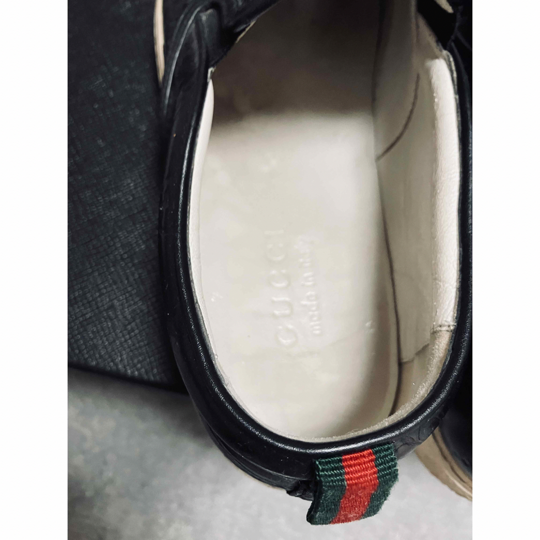 Gucci - グッチ GUCCI スニーカー 靴 レザースリッポン シマシェリー