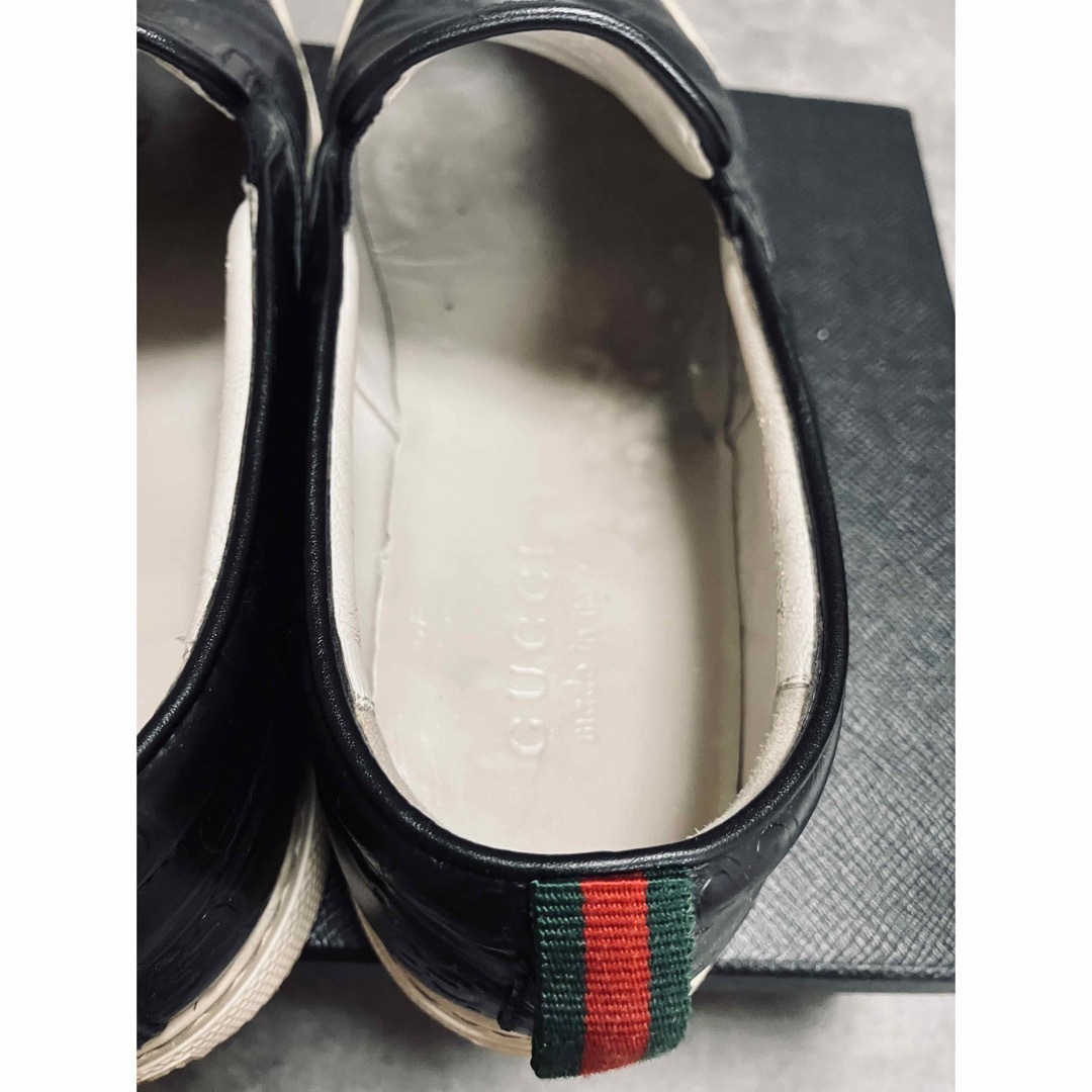 Gucci - グッチ GUCCI スニーカー 靴 レザースリッポン シマシェリー