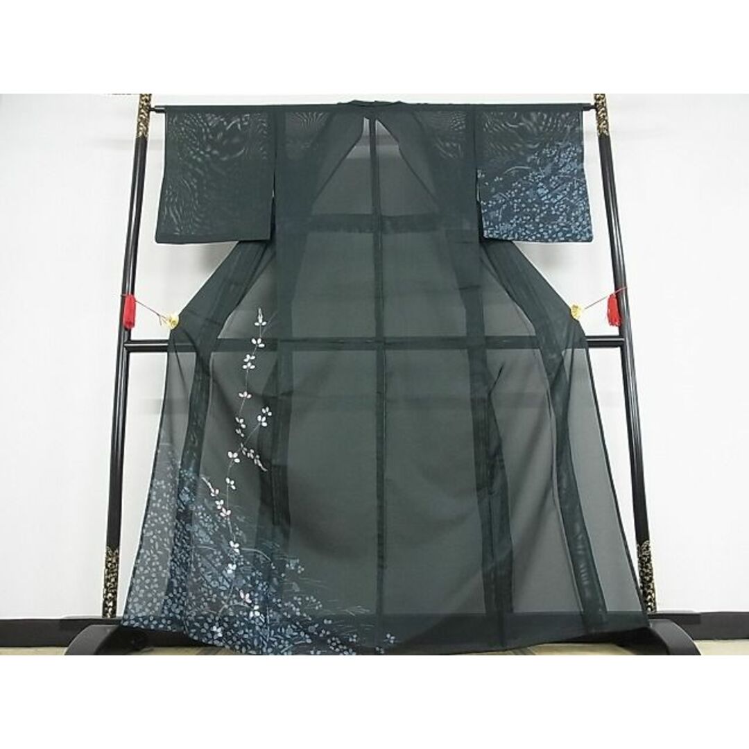 平和屋-こころ店■夏物 訪問着 絽 草花文 着丈165cm 裄丈63.5cm 洗える着物 A-ma6612 | フリマアプリ ラクマ