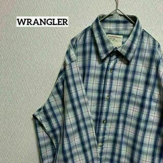 ラングラー(Wrangler)のWRANGLER ラングラー チェックシャツ 胸ポケット 冬服 USA L(シャツ)