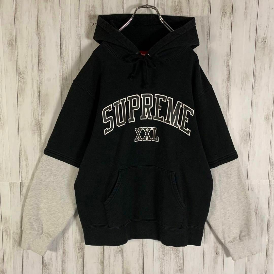 パーカーフーディプルオーバーsupreme パーカー　アーチロゴ　マルチカラー