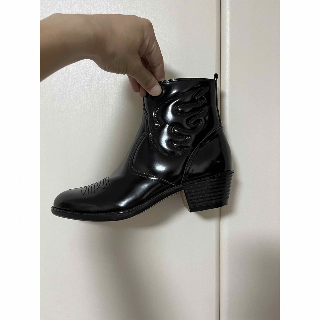 JOHN LAWRENCE SULLIVAN - glass leather western heel bootsの通販 by