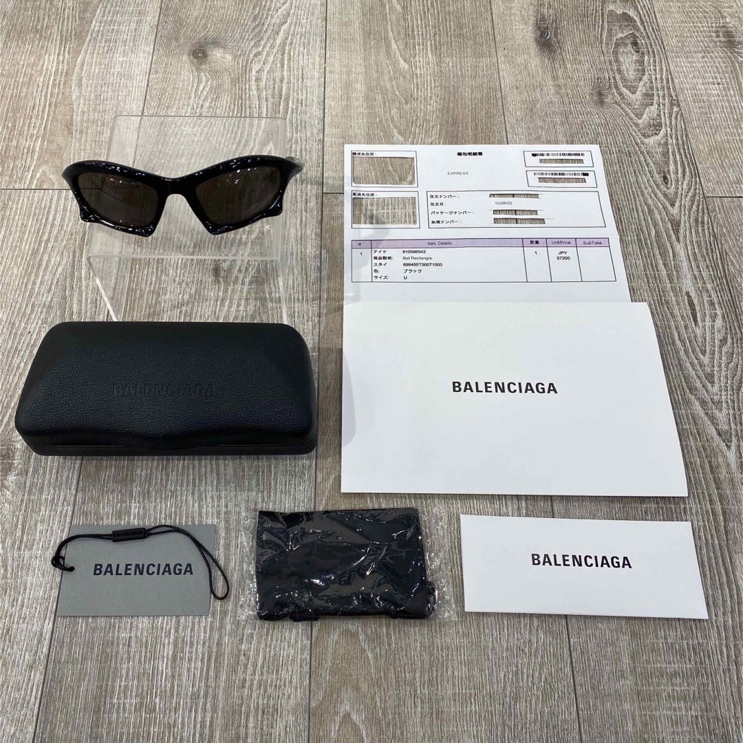 購入者決定     BALENCIAGA BAT RECTANGLE サングラスマルジェラ