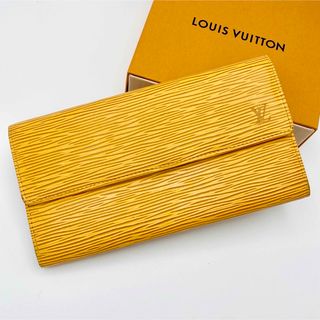 ルイヴィトン(LOUIS VUITTON)の【美品】ルイヴィトン◆ポシェット ポルトモネクレディ◆長財布◆イエロー(長財布)