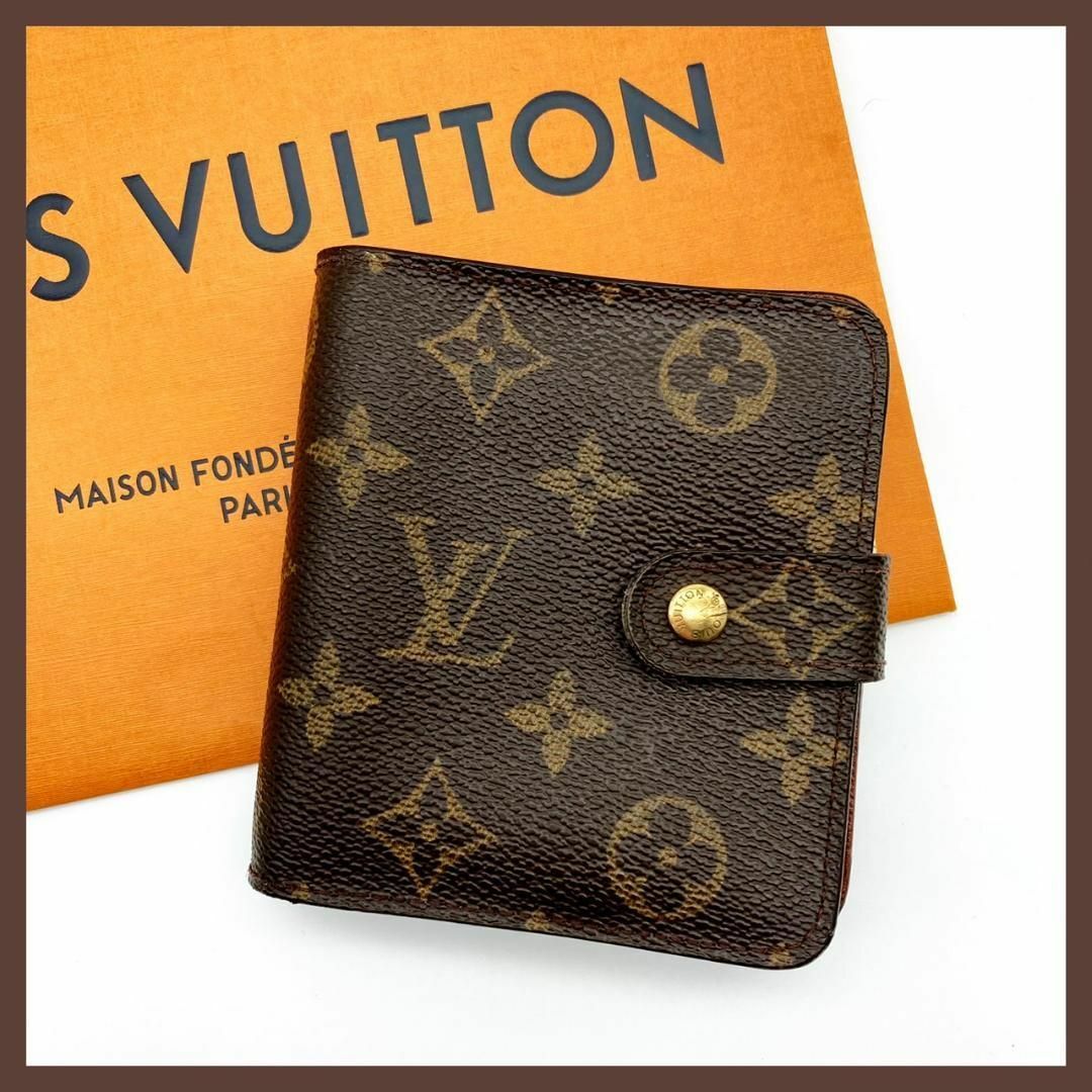 【♡SALE】ルイ ヴィトン コンパクトジップ 二折財布 モノグラム 美品