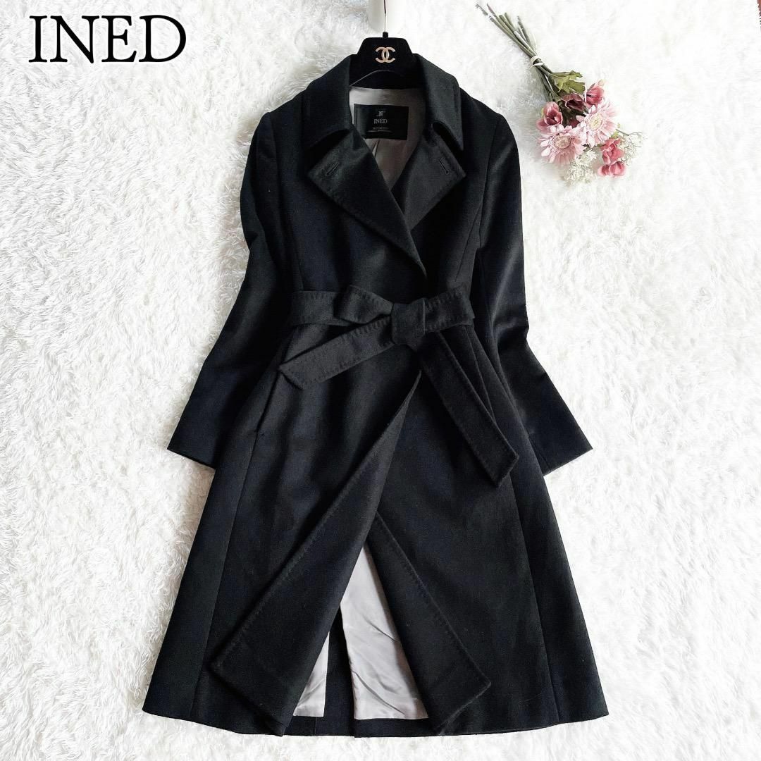 INED - 極美品◇INED◇カシミヤ100% ベルテッドチェスターコート