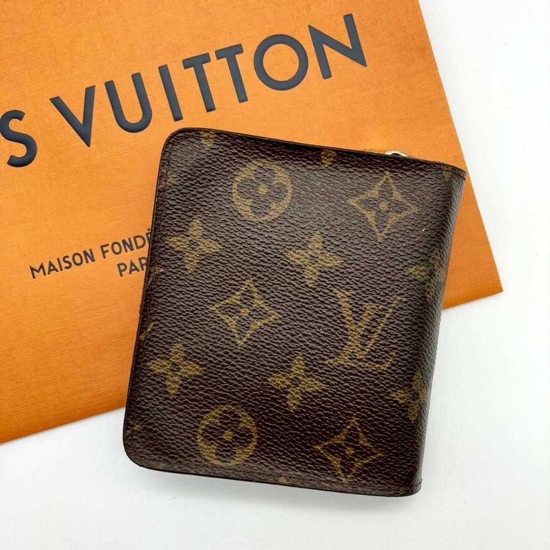 LOUIS VUITTON - 極美品 ルイヴィトン モノグラム コンパクトジップ 折