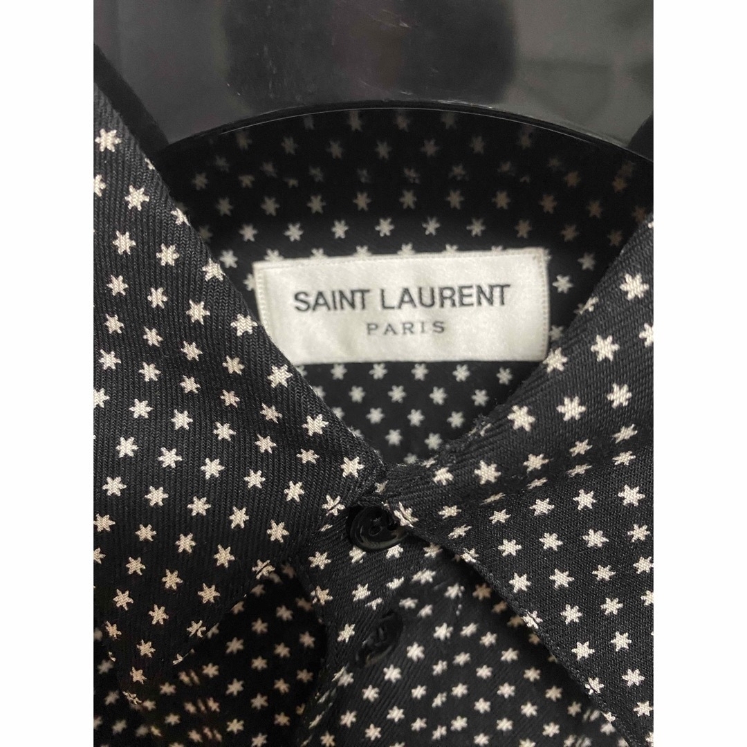 SAINT LAURENT サンローラン 星柄 レーヨンシャツ エディ スター-