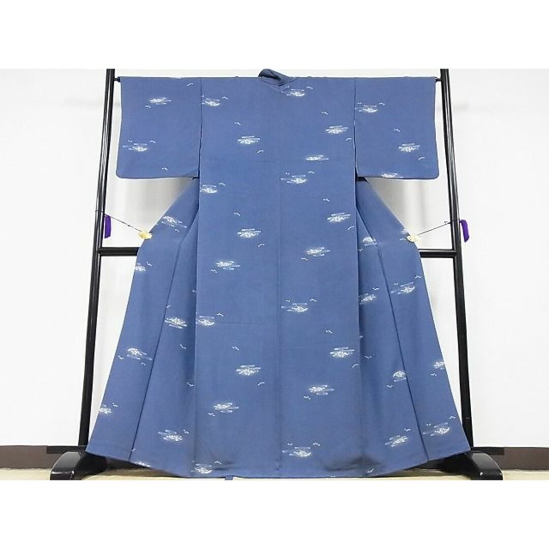 平和屋-こころ店■上質な小紋 南天文 着丈163cm 裄丈64.5cm 正絹 逸品 B-ag4011