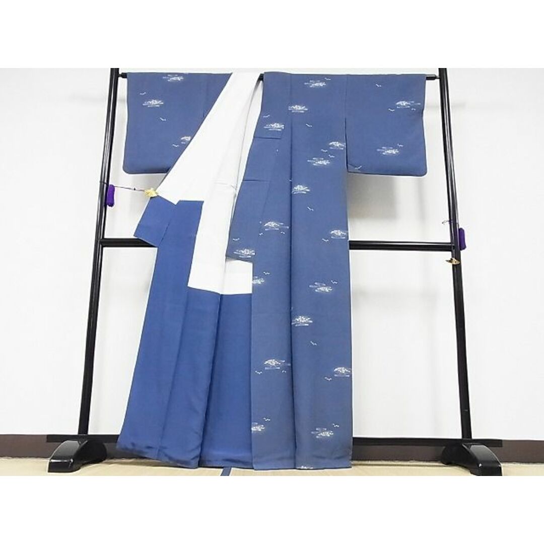 平和屋-こころ店■上質な小紋 南天文 着丈163cm 裄丈64.5cm 正絹 逸品 B-ag4011