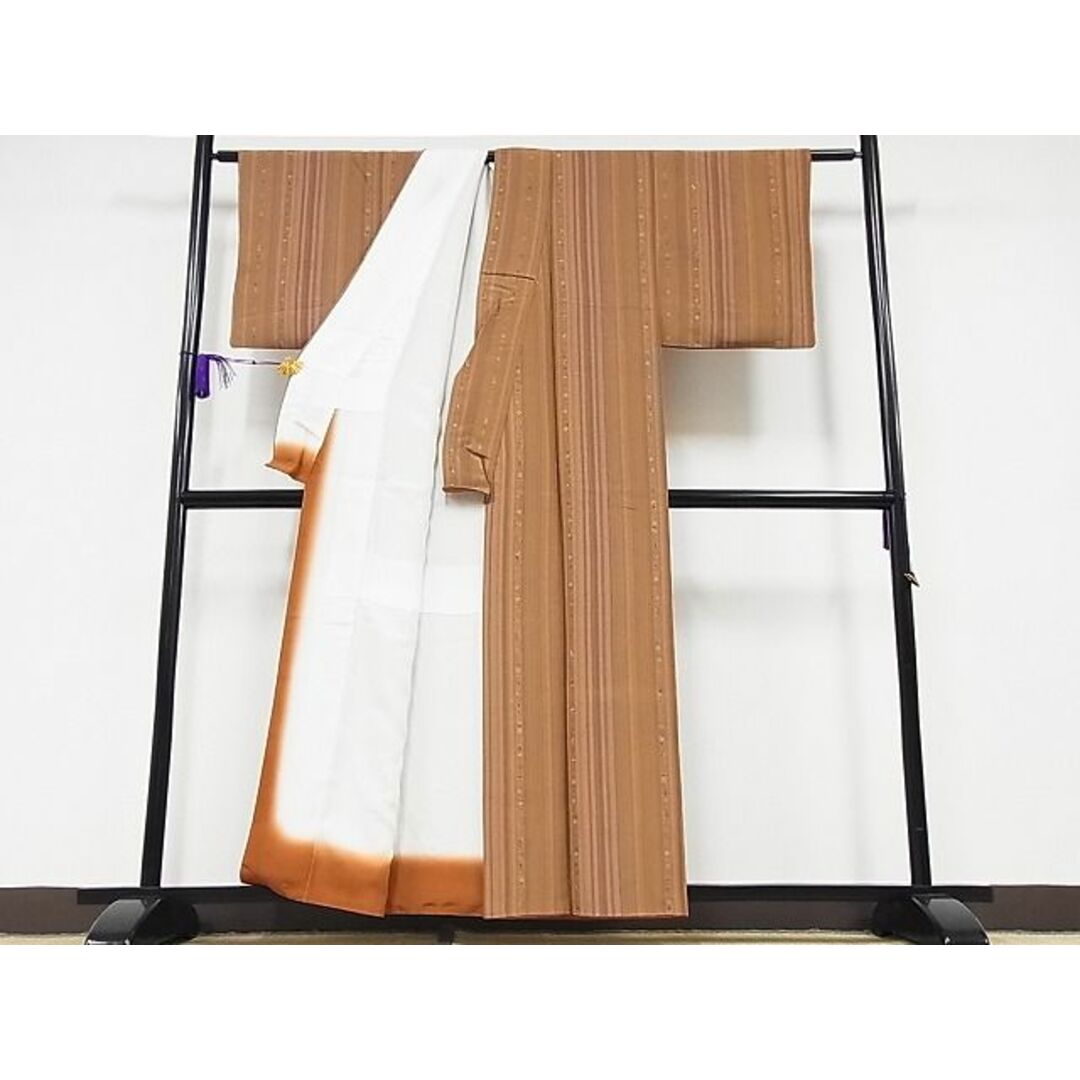 平和屋-こころ店■上質な小紋 作家物 花間道 着丈156cm 裄丈61.5cm 正絹 逸品 B-ag4013 平和屋-こころ店■上質な小紋 作家物 花間道 着丈156cm 裄丈61.5cm 正絹 逸品 B-ag4013