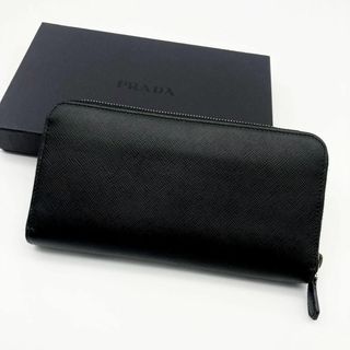 PRADA - プラダ 長財布 ロボット サフィアーノレザー ブラック ピンク