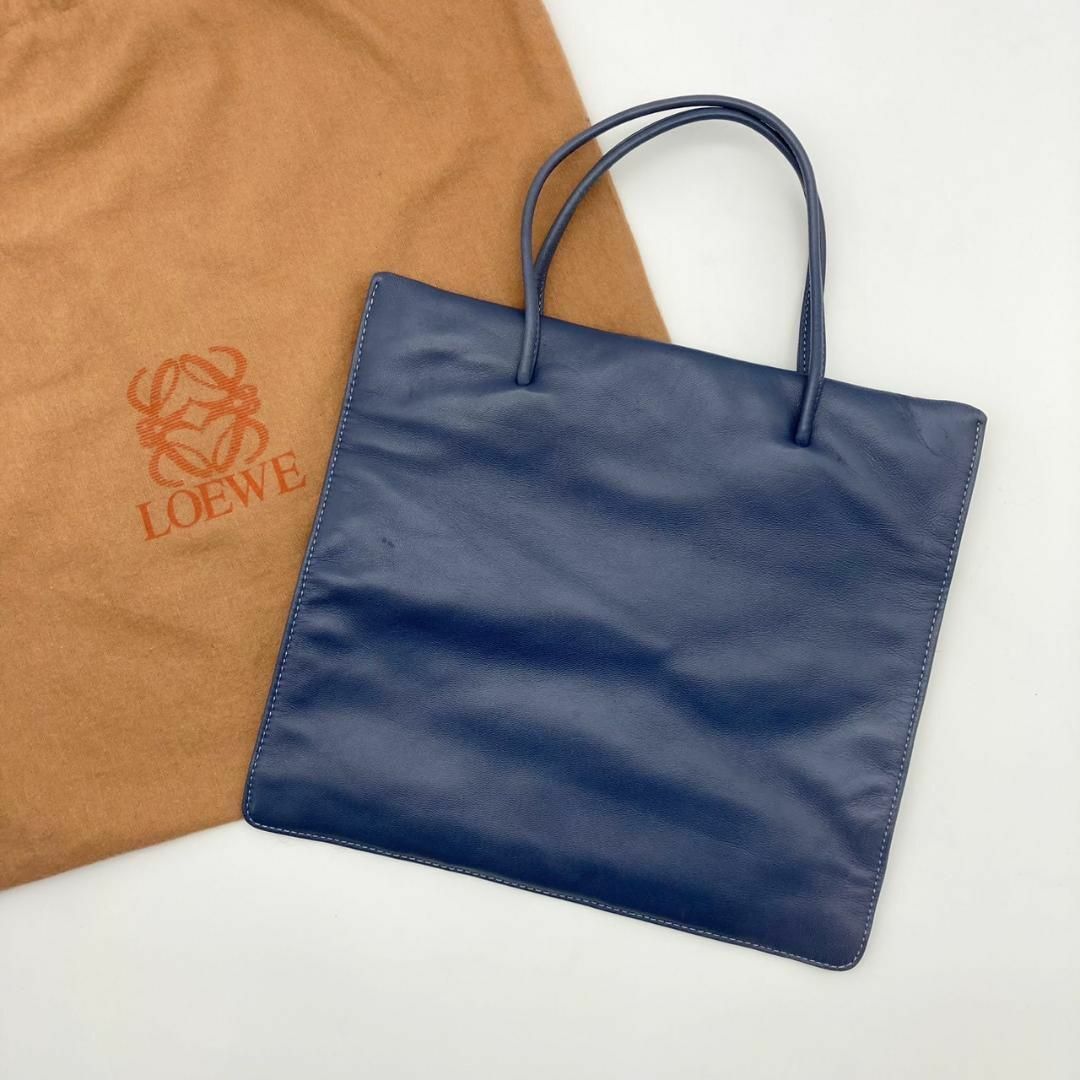 ♥美品♥ロエベ ミニバッグ 本革 ブルー - ハンドバッグ