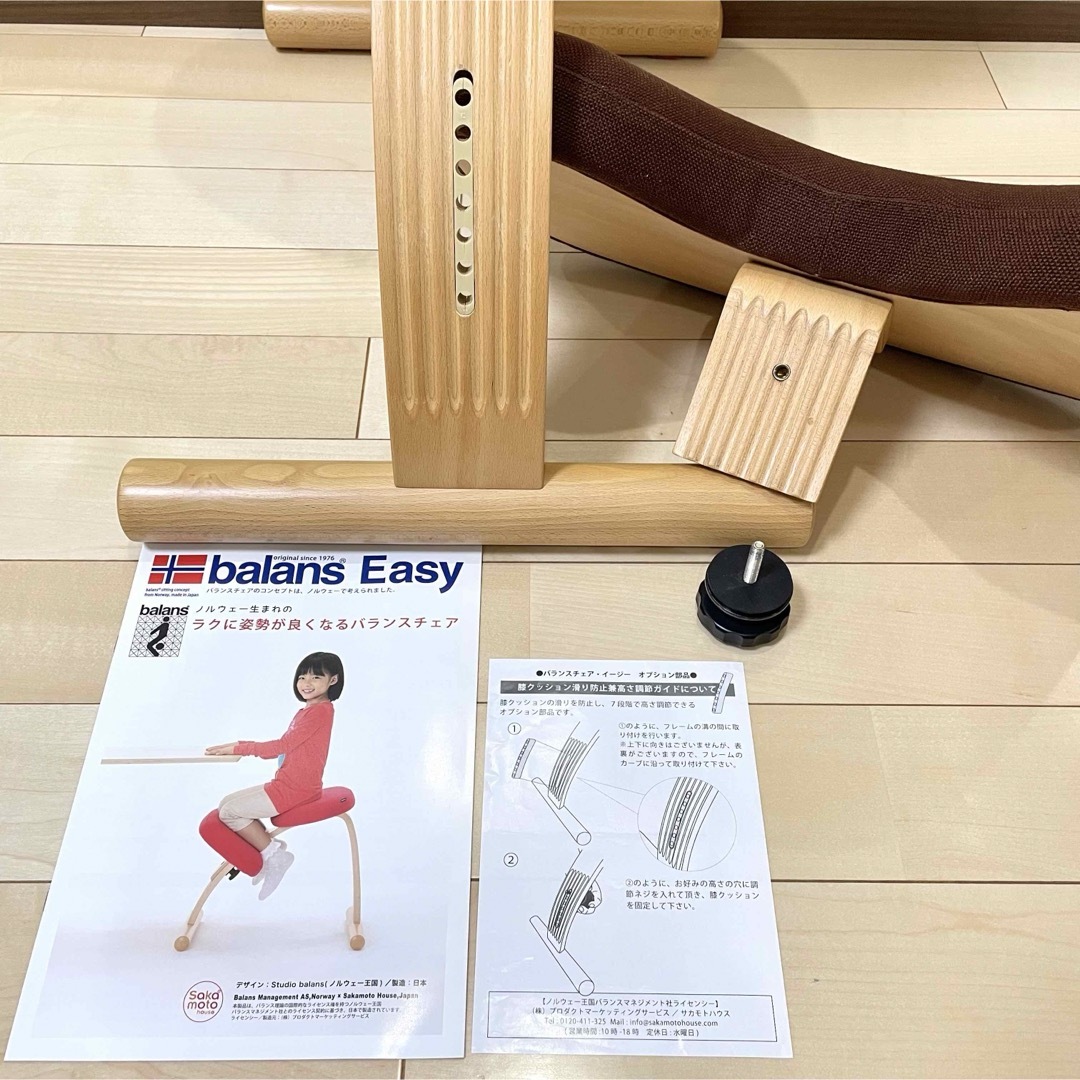 【美品】サカモトハウス balans Easy バランスチェア  ブラウン