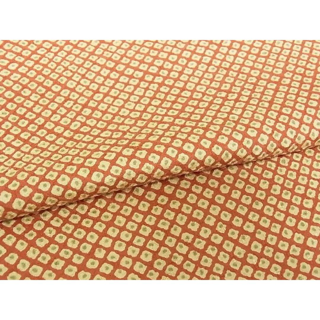 平和屋-こころ店■上質な小紋 紬地 切嵌鹿の子文 着丈164.5cm 裄丈63cm 正絹 逸品 未使用 A-ja4387