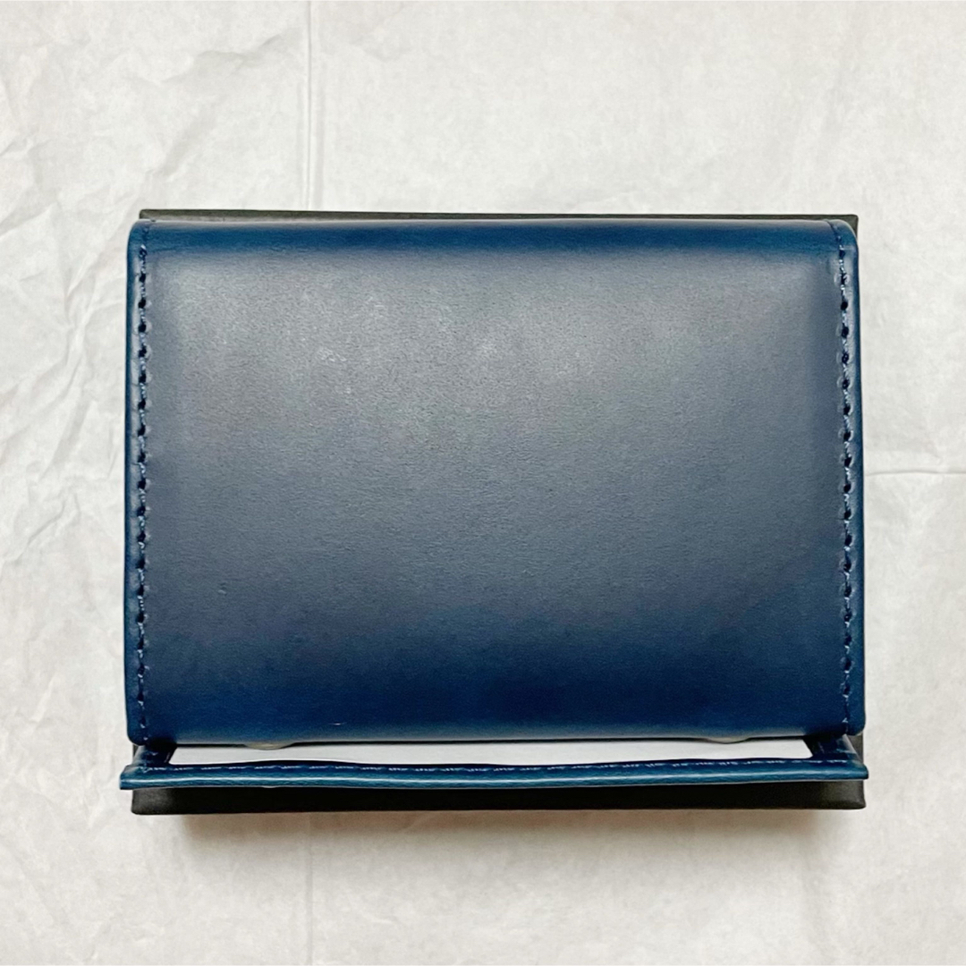m+(エムピウ)のエムピウ millefoglie2 P25 ミッレフォッリエ2 ブルーチョコ 青 メンズのファッション小物(折り財布)の商品写真
