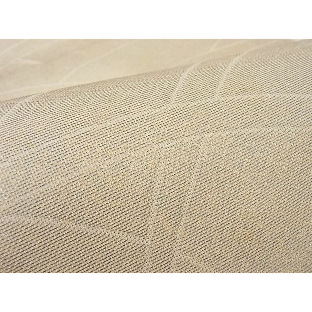 平和屋-こころ店■夏物 九寸名古屋帯 芝文 銀糸 正絹 逸品 A-ms1267